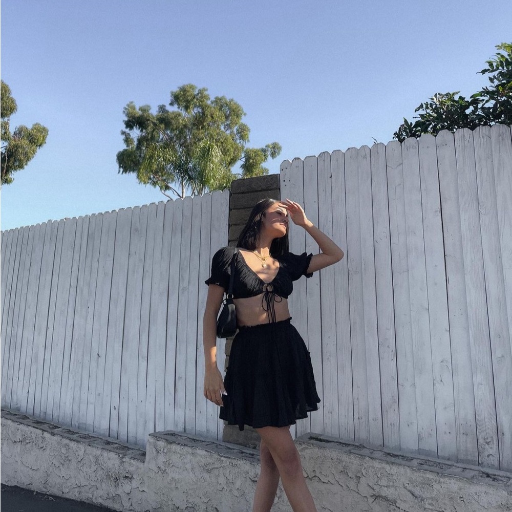 Black Skirt & Top Set